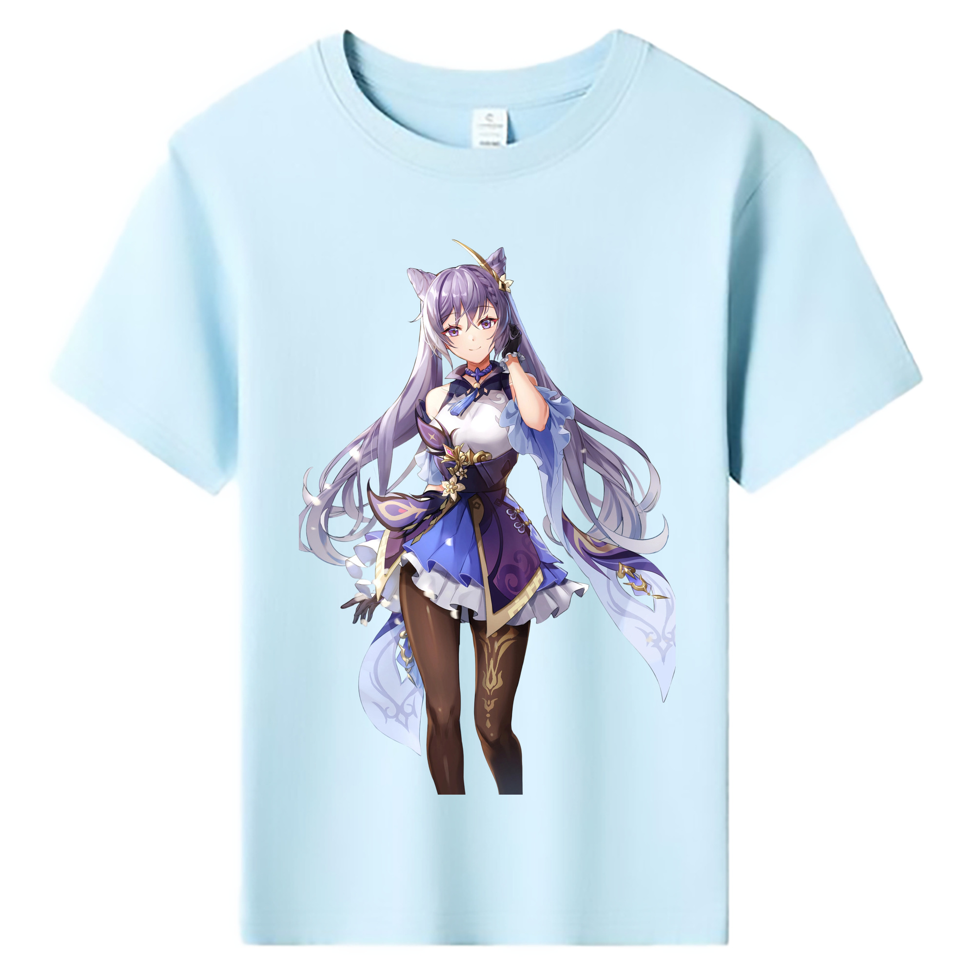 げんし神 刻晴 こくせい genshin Kokusei 綿100％キッズTシャツ（フロントプリント）